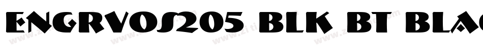 EngrvOs205 Blk BT Black字体转换